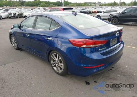 2017 Hyundai Elantra Limited z USA, uszkodzony, nr VIN 5NPD84LF6HH041555